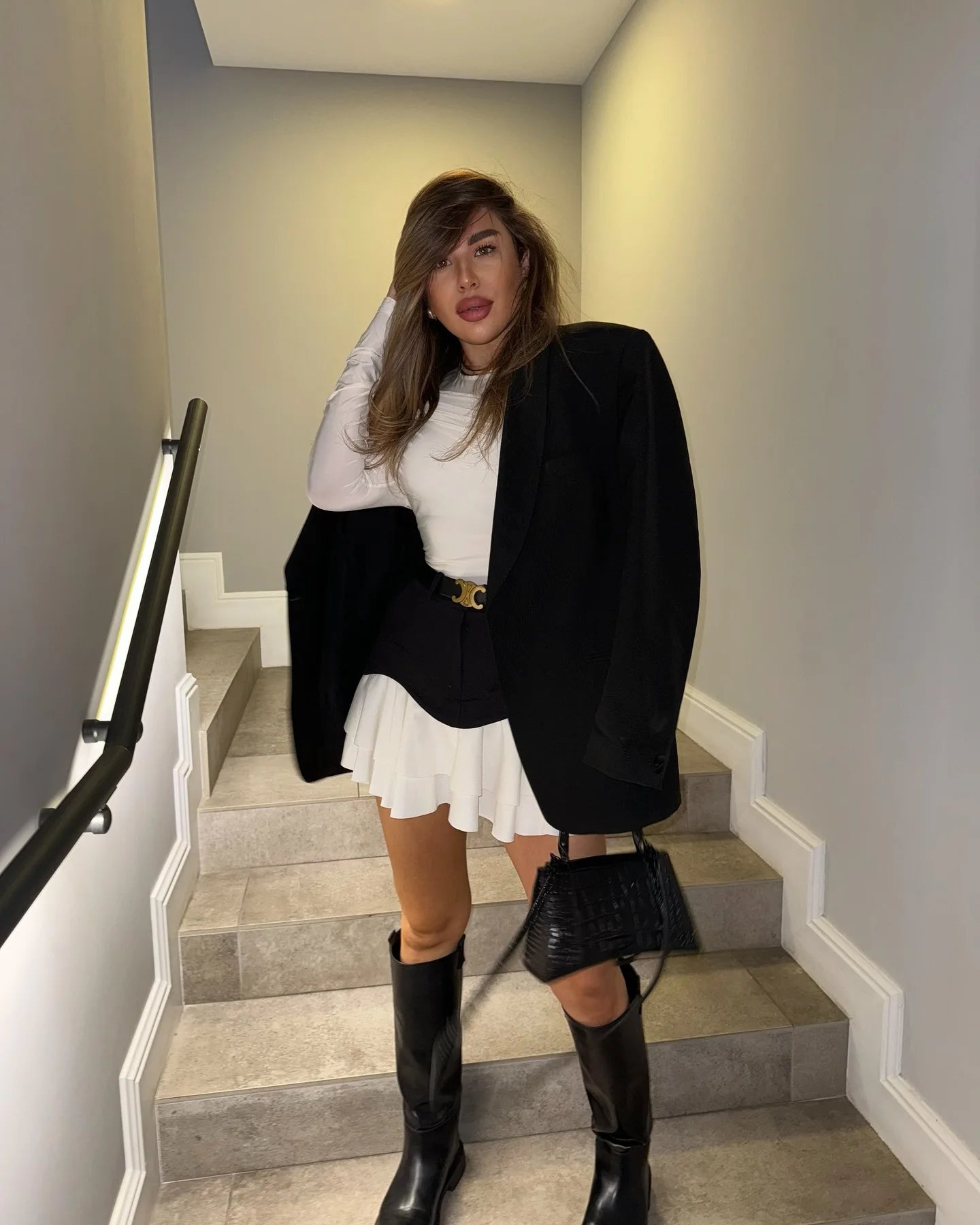 Denim Cake Skirt Women A Line Short Skirts High Waist Ruffles Elegant Splice Y2k Streetwear Party Pleated Slim Fit 2025 Spring