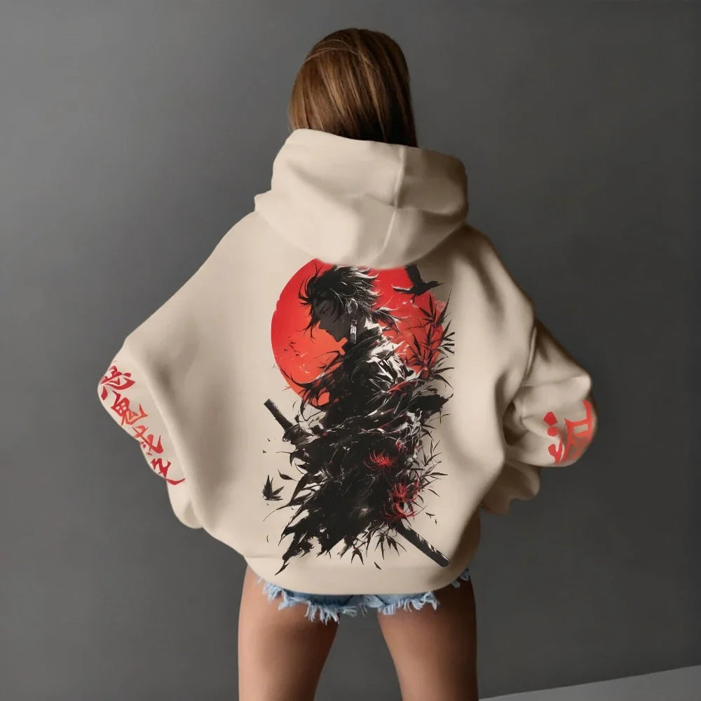 Demon Slayer Men's and Women's Hoodie Sweatshirt Tanjiro Kamado Anime Spring Autumn Winter Boy Long-sleeved Parent-child Outfit