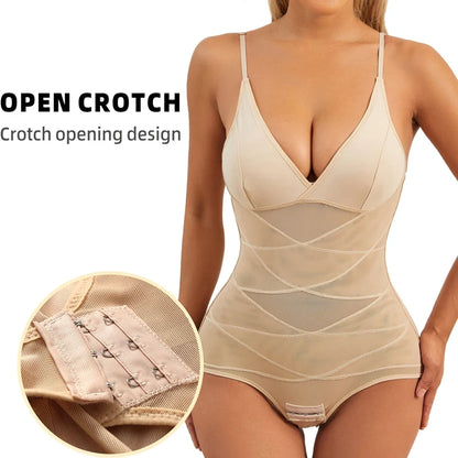 Women Butt Lifter Mesh Bodysuit Shapewear Waist Trainer Body Shaper Belly Slimming Sheath Push Up Underwear Reduce Abdomen