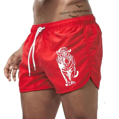 2026 Brand New Mens Board Shorts Tiger Design Printed Beach Shorts High Quality Male Summer Running Cycling Boxing Cool Shorts