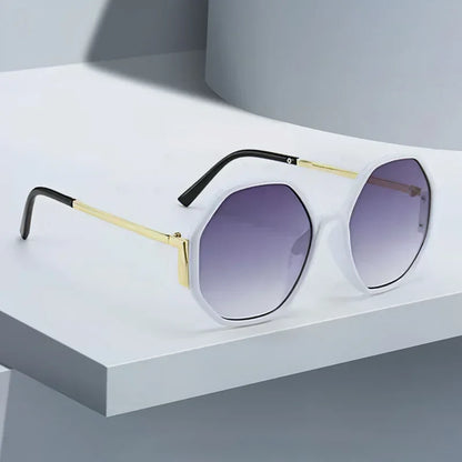 2026 New Sunglasses for Women Avant Garde Geometric Multi-color Gradient Frame Transparent Glasses