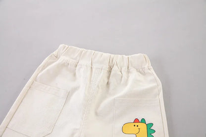 Baby New Summer Cartoon Clothing Children Boy Girls Printe Excavator T Shirt Shorts 2Pcs/sets Kids Infant Toddler Cacual