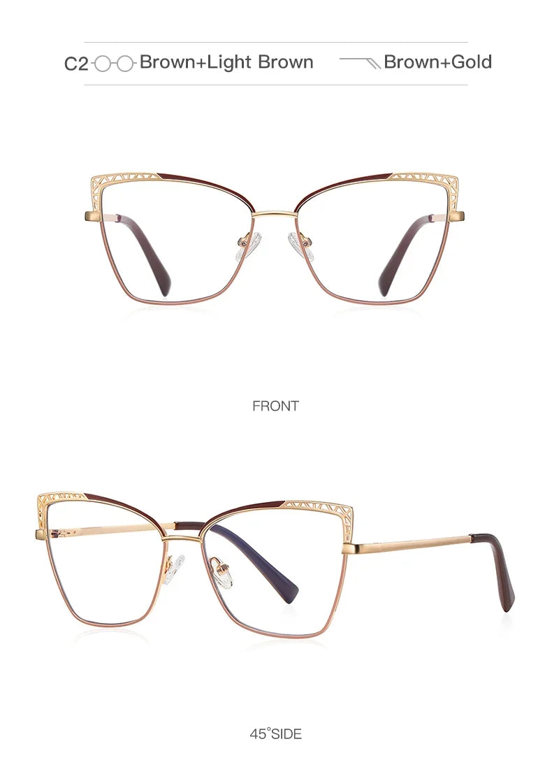 Fashion optical Frame Brand Design Women Eyeglasses Can Customized Prescription Anti-blue Light Prescription Glasses 3106