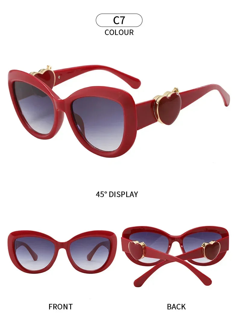 2025 New Trendy Fashion Cat Eye Women Sunglasses Oversized Oval Sun Glasses Ladies UV400 High Quality Light Luxury Sunshade