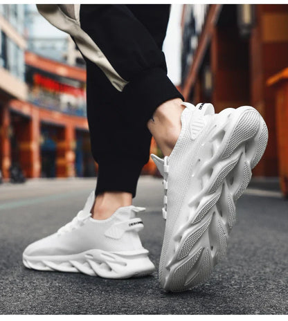 Summer Men Casual Sports Running Shoes Breathable Lightweight Sneakers Outdoor Mesh Black Athletic Jogging Tennis Walking Shoe