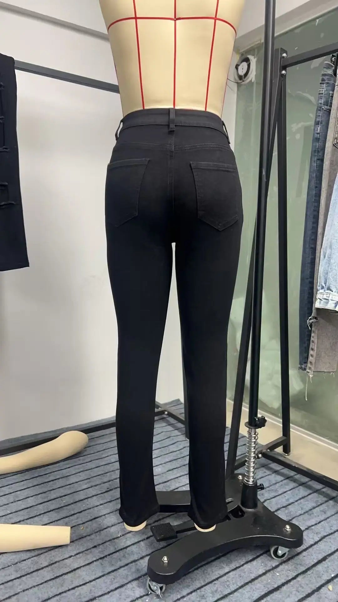 Y2k Jeans For Woman Vintage Style Black Stretch Skinny High Waist Denim Pants Casual Fashion Trousers Comfort Fit