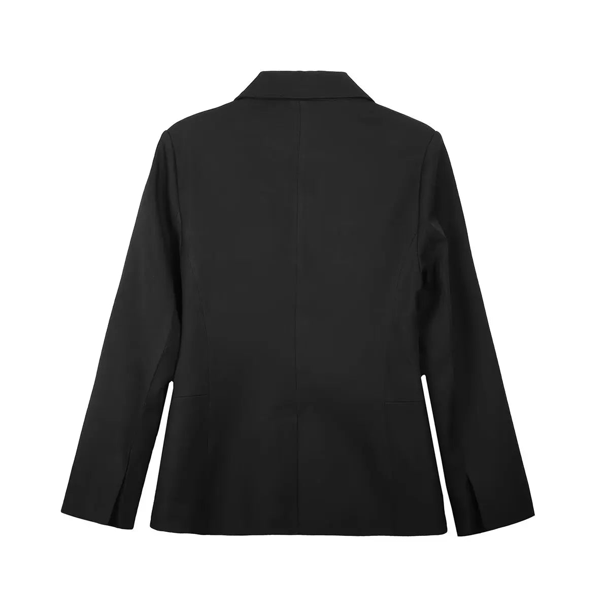 Women Elegant Waist-Hugging Blazer Single Buttons Blazer with Shoulder Pads New 2025 Spring Fall Fashion Basic Blazer
