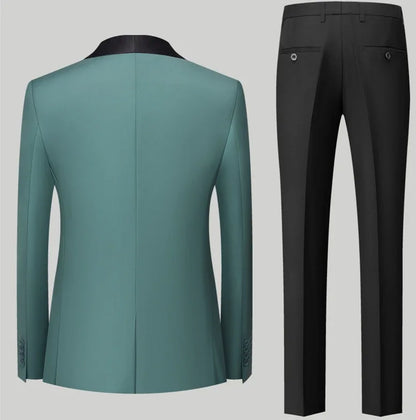 Red Men's Suit 3 Piece, Wedding Party Dress Jacket with Pants Vest, Blue, Green, Gray, Black Available, Asian Size M-5XL 6XL