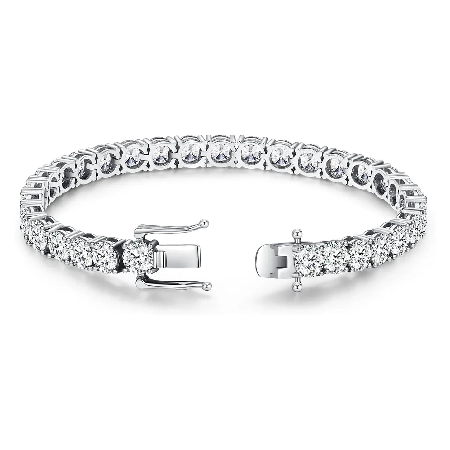 Luxury 4MM Tennis Bracelet for Women Men Full Moissnaite Laboratory Diamond S925 Silver Wedding Jewelry with Certificate