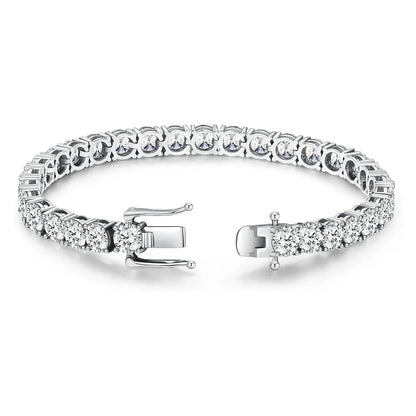 Luxury 4MM Tennis Bracelet for Women Men Full Moissnaite Laboratory Diamond S925 Silver Wedding Jewelry with Certificate