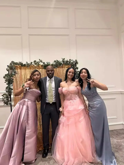 Sage Green Prom Dress Appliques Tulle Celebrity Dresses Tiered Pleat Women's Evening Dress Sweetheart Formal Gown 프롬 드