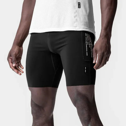 Men's Workout Shorts Quick Dry Skinny Running Shorts Gym Fitness Jogger Stretch Slim Fit Bodybuilding Short Pants Activewear