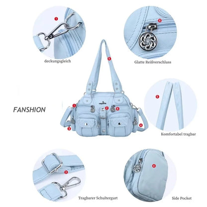 Vintage Women Handbags Fashion Satchel PU Shoulder Bag Top-handle Handbag Dumpling Pack Gifts Shoulder Bags Phone Money Pack