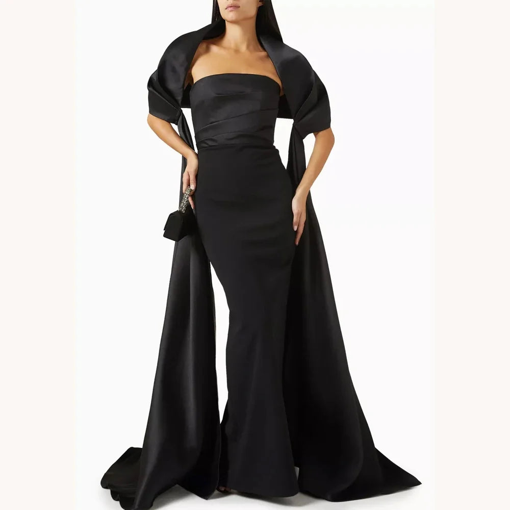 Customized Sexy Elegant Train Dress A-Line Evening Dresses Occasion Formal Exquisite High Quality Prom Party Gowns for Women
