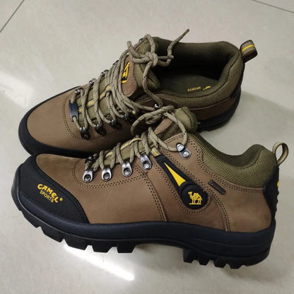 Outdoor Hiking Shoes Waterproof Breathable Leather Tactical Trekking Shoes for Men Male Sneakers Climbing 2025 New