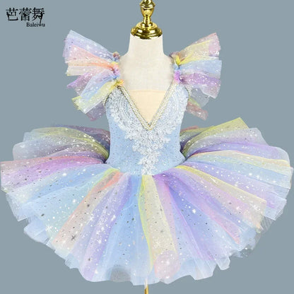 Summer Girl Dress Tutu Stage Ballet Leotards Party Girls Dresses Ballerine Dance Costumes Kids Clothes Princess Outfit Vestidos