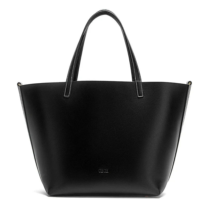 Autumn and Winter Classic Solid Color Retro Handbag, Women's New Large Capacity Tote Bag