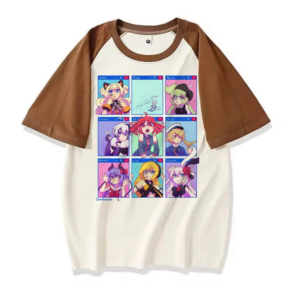 Kasane Teto tshirt girl Gothic Punk Comfortable aesthetic Colorful Y2k Pop Culture harajuku Psychedelic streetwear Retro