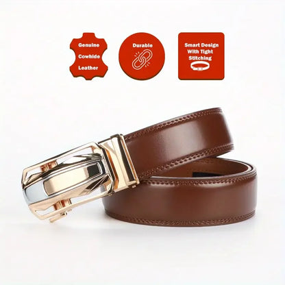 Men's Genuine Genuine Leather Belt Business Formal Belt Automatic Buckle Belt for Men Fashion Designer Belt Men
