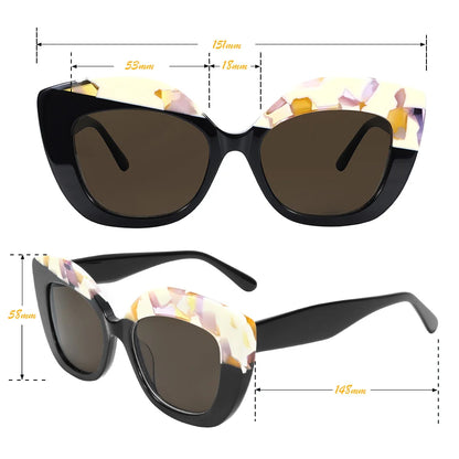 Young Fashion Sunglasses Retro Asymmetric Frame UV400 Square for Women Polarized Trendy Lightweight Street