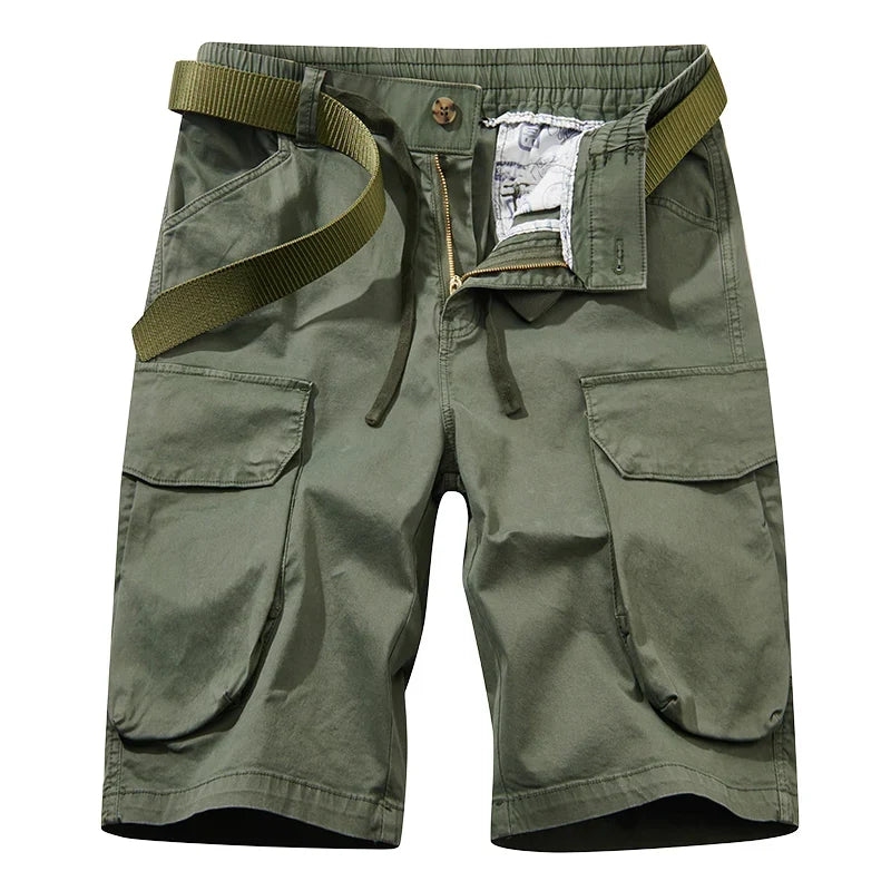 Men Spring Casual Tactical Cargo Shorts Men Multi Pocket Outdoor Shorts Men Breathable Sports Workout Daily Wear Male Shorts