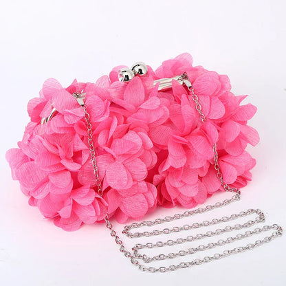Flower Dinner Purse Designer Floral Chain Crossbody Bride Handbag Clutches Woman Petal Evening Party Clutch Wedding Dress Bag