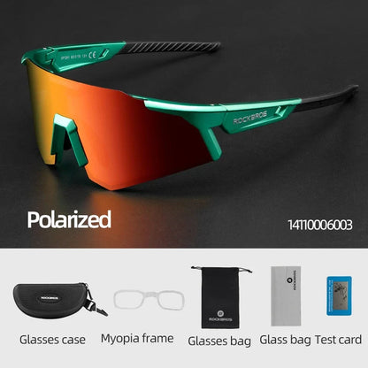 Photochromic Cycling Glasses Polarized Adjustable Nose Support Myopia Frame Sports Sunglasses Men Women Eyewear Goggle