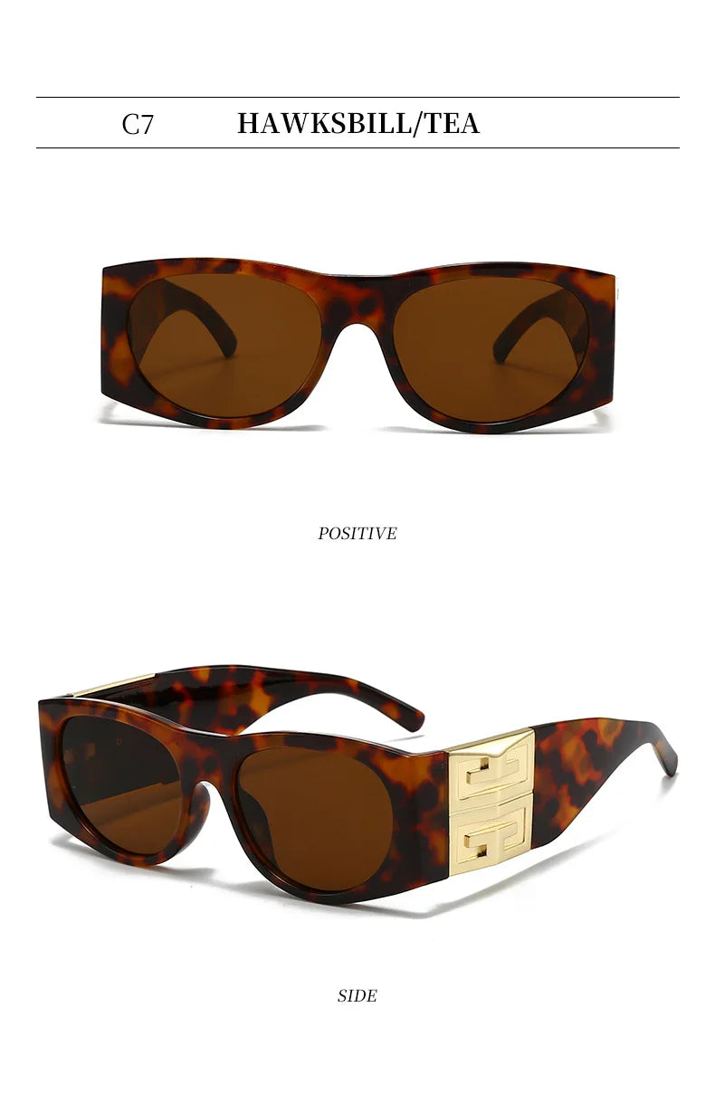 2025 Luxury Designer UV400 Large Frame Sunglasses Women Men New Trendy Sun Glasses Ladies Vintage Cool Gafas De Sol Eyeglasses