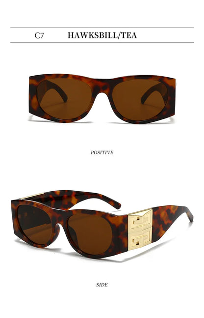 2025 Luxury Designer UV400 Large Frame Sunglasses Women Men New Trendy Sun Glasses Ladies Vintage Cool Gafas De Sol Eyeglasses