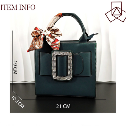African Fashion Women's DK.Green Sandals With Square Fine Clutch Bag Italian Design Casual Style Shoes And Bag Set