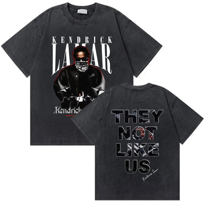 Washed Vintage Rapper Kendrick Lamar Good Kid Money Trees T-shirts Men Hip Hop Retro Oversized Tshirt Male Fashion Trend T Shirt