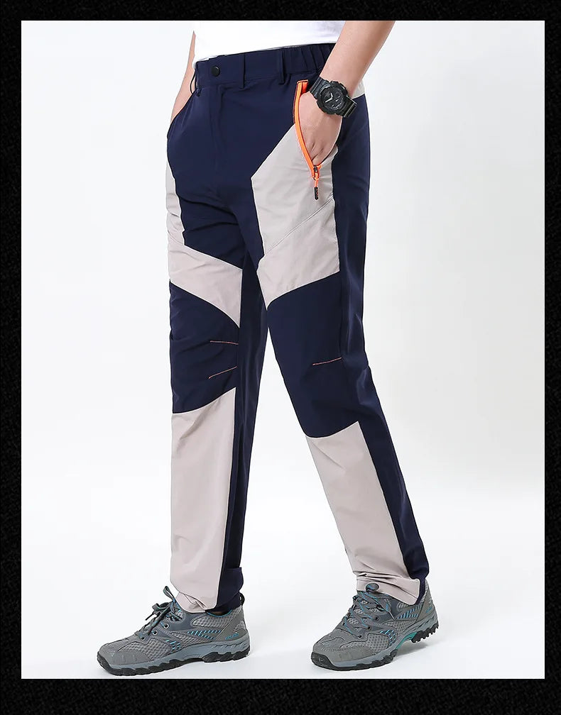 New Summer Men Thin Multi Pocket Work Pants Outdoor Casual Sports Breathable Cargo Pants Straight Leg Loose Tooling Trousers 4XL