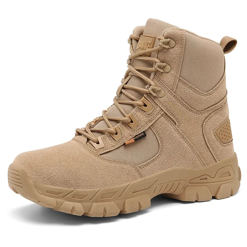 New Men Tactical Boots Ankle Waterproof Desert Hunting Hiking Shoe Unisex Lace Up Male Army Boot Brand Motorcycle Climbing Shoes