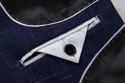 Men's Slim-fit 3-Piece Wedding Groom's Suit Vest Trousers High-end Fabric Double & Single Buckle Options M-4XL 2025