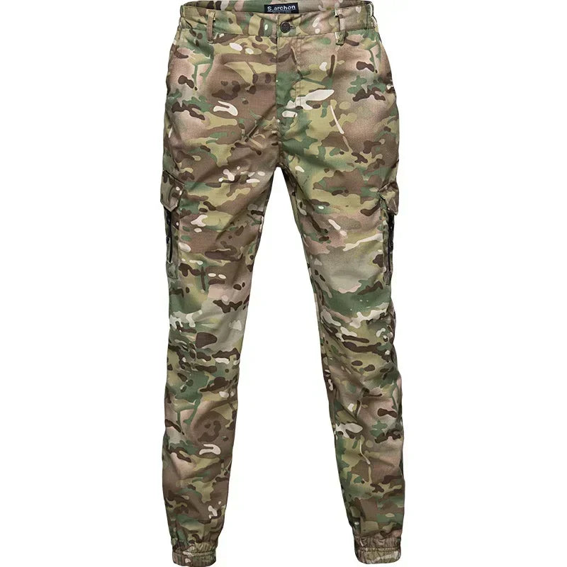 Men Camouflage Tactical Pants Camping Hiking Jogger Trousers Casual Waterproof Fashion Hunting Outdoors Casual Cargo Pants