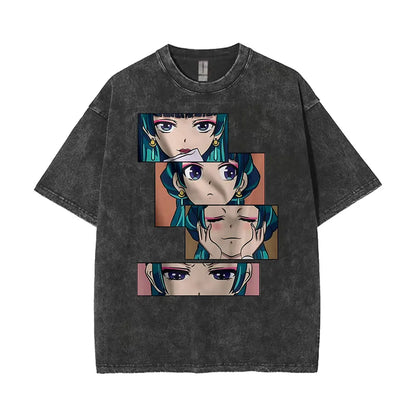 Mao Mao's Apothecary Diaries Anime Washed T-shirts Remedies Medicine Cartoon T Shirt Men Women Clothing Fashion Aesthetic Tshirt