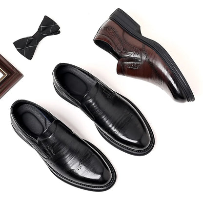 British Style Brand Men's Dress Shoes Fashion Patent Leather Men Business Flat Shoes Breathable Men Formal Office Working Shoes