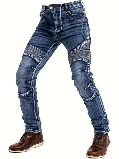 Men's Slim-Fit Fashion Stone-Washed Jeans Cargo Jeans Mens Pants Men Jeans