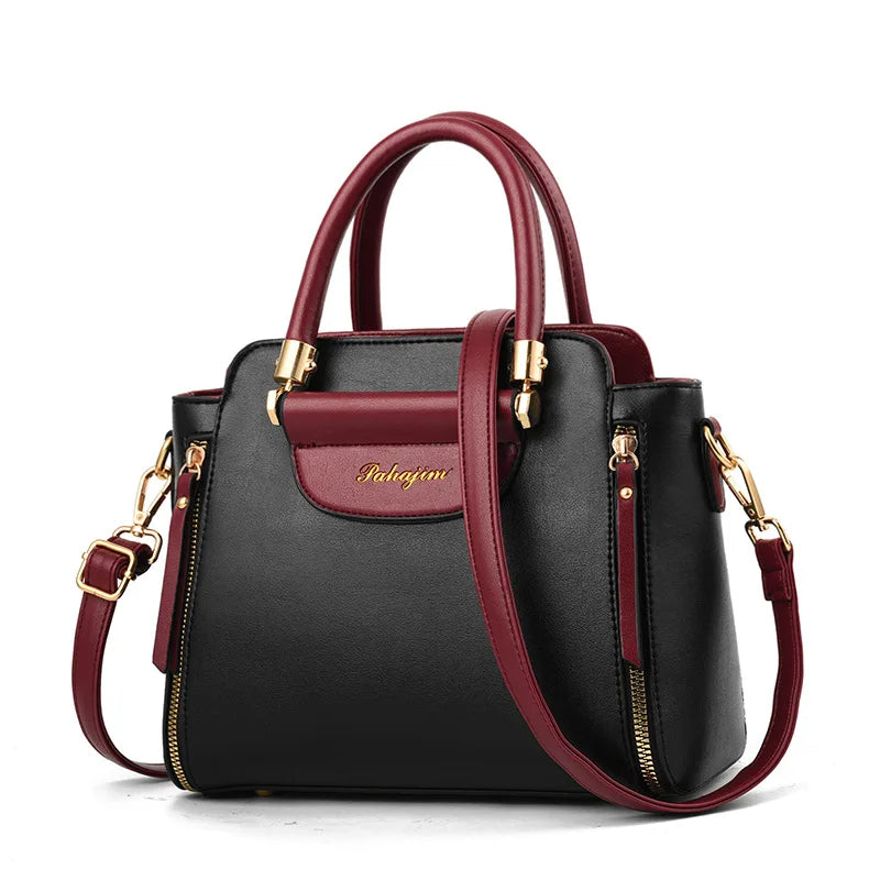 Women's Bags 2025 New Fashion Color Hit Handbag European and American Shoulder Crossbody Simple Elegant Office Wallet