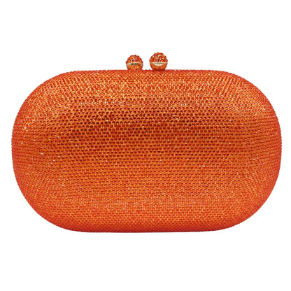 Middle East Diamond Embellished Evening Bag Pure Color Rhinestone Women's Clutch Handbag Polyester Daily Match Magnetic Buckle