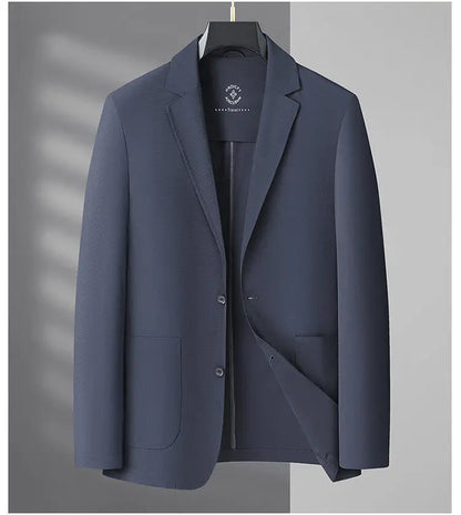 2025 Summer Ice Silk Thin Sunscreen Suit Jackets for Men Classic Business Casual Blazers Wedding Social Dress Coat Men Clothing