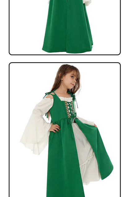 Medieval Renaissance Drama Dance Costume Halloween Girdle Cos Dress Halloween Costumes for Women Dress Love Live Cosplay