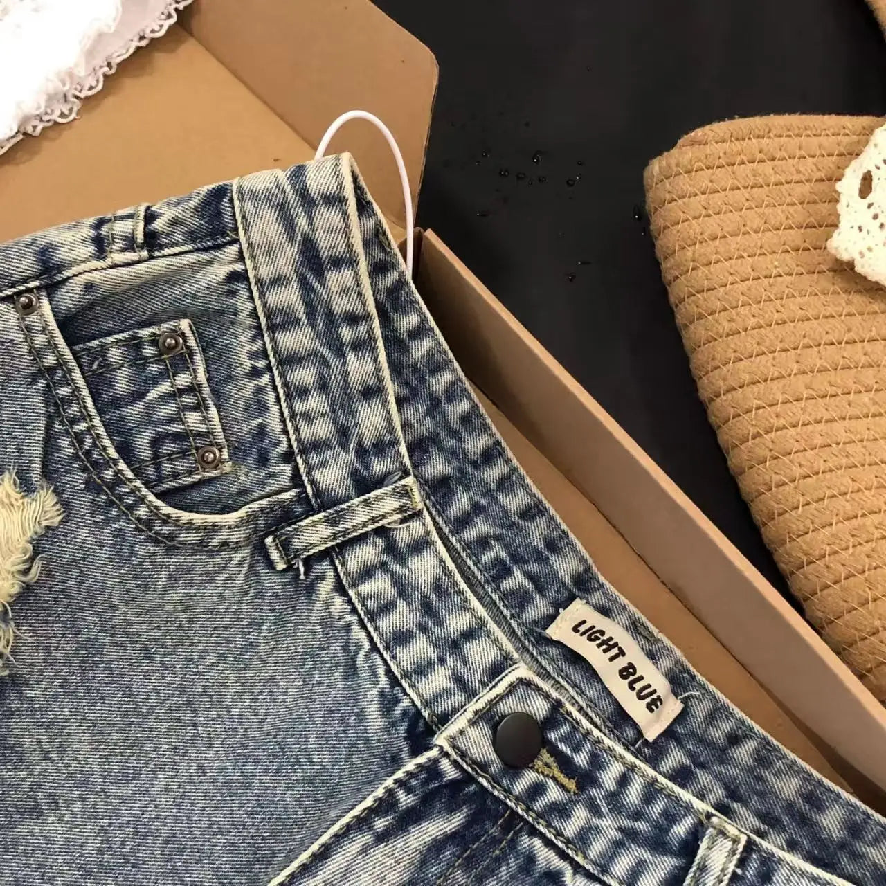 Ripped Fashion Denim Woman Shorts Jeans Summer 2026 New Thin Style High Waist A Line Slim Fit Sexy Hot Woman Shorts Lady Jeans