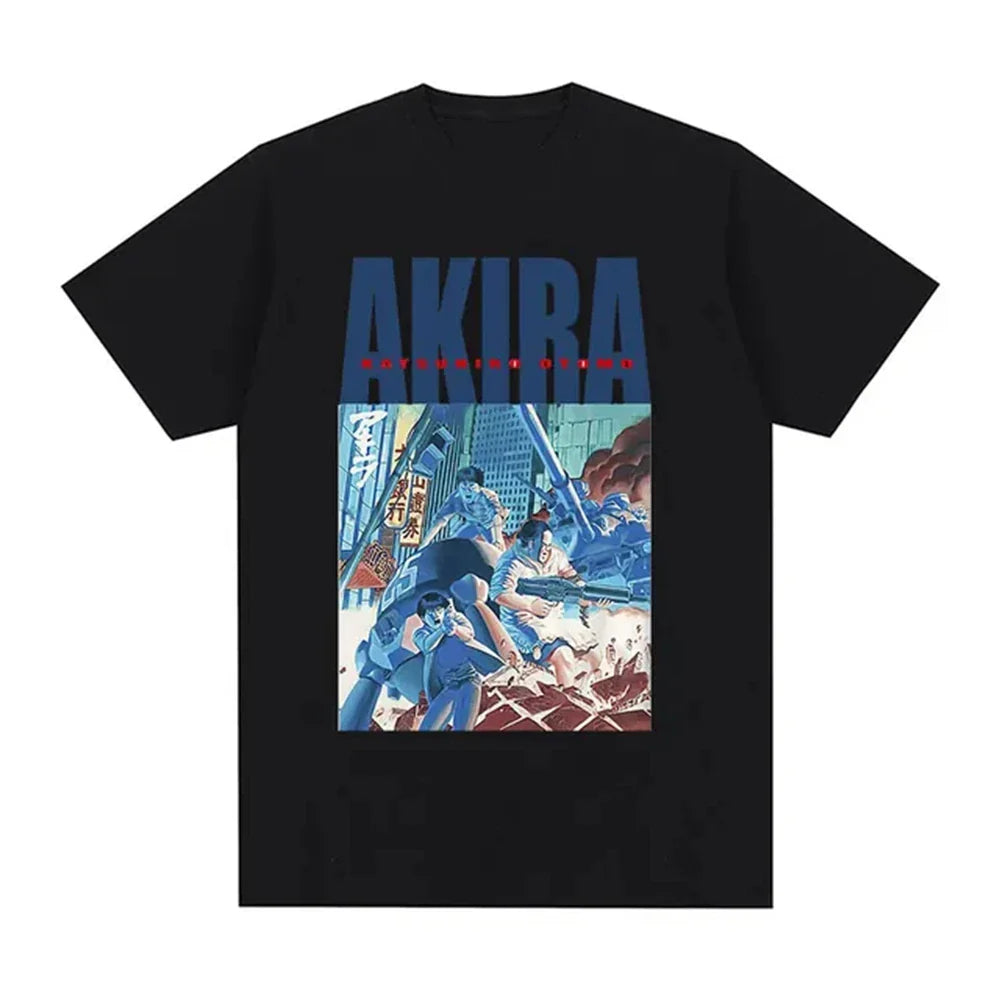 Japanese Anime Neo Tokyo Akira T Shirt Movie Science Fiction Manga Shotaro Kaneda Men Short Sleeve T Shirts 100% Cotton 72417