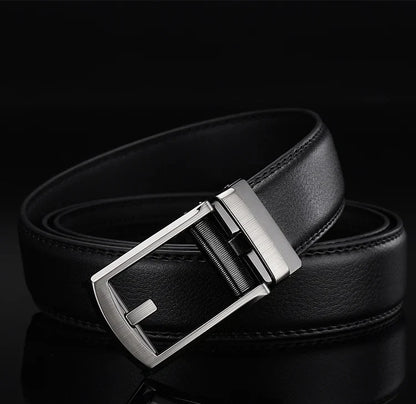 Men Belt Top Quality Cow Genuine Leather Men's Belt Cowhide Strap for Male Automatic Buckle Belts for Men Alloy Buckle Belt