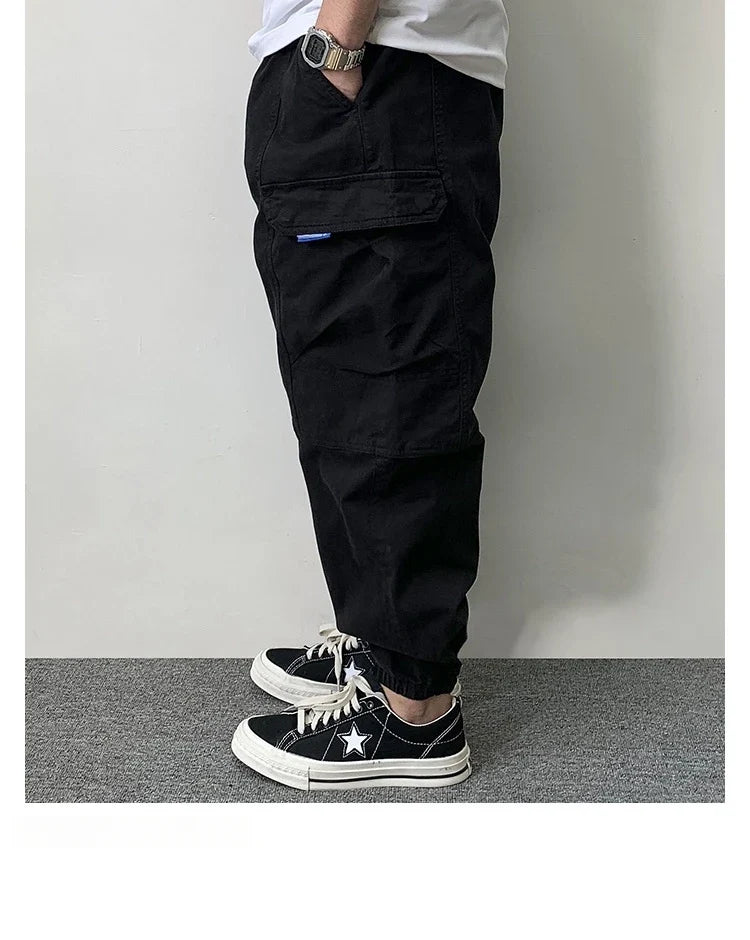 High Quality Cotton Cargo Pants For Men Japanese Streetwear Plus Size Tactical Pants Harajuku Casual Joggers Fashion Trousers