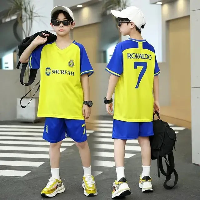 Sportswear NO.10/7 Training Uniform 3-13y Boys Girls Moisture-wicking Breathable Football Clothes SuitsKids Summer Quick-drying