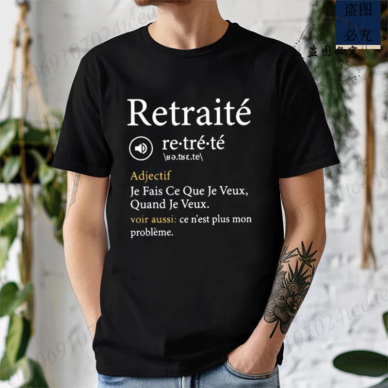 This Is No Longer My Problem Retirement T Shirt Harajuku Casual Fashion Loose Tee Tops Funny French Humnor Retired Papa T-shirt