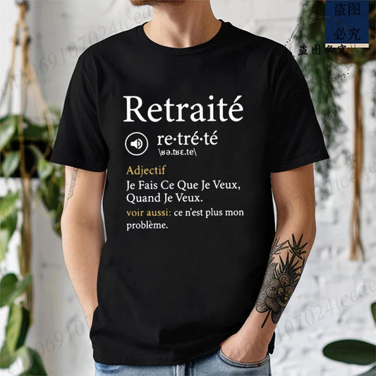 This Is No Longer My Problem Retirement T Shirt Harajuku Casual Fashion Loose Tee Tops Funny French Humnor Retired Papa T-shirt