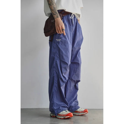 Men's Summer Outdoor Quick Dry Pants Loose Straight Leg Joggers Casual Hiking Trousers Unisex Breathable Streetwear Asian Size
